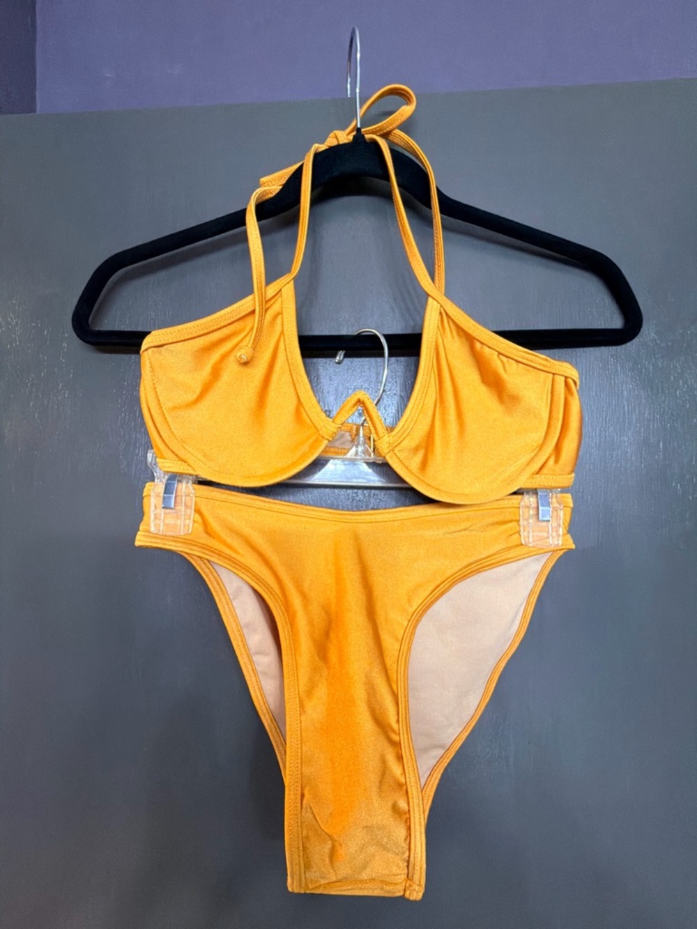 Forplay Metallic Copper Bikini Set